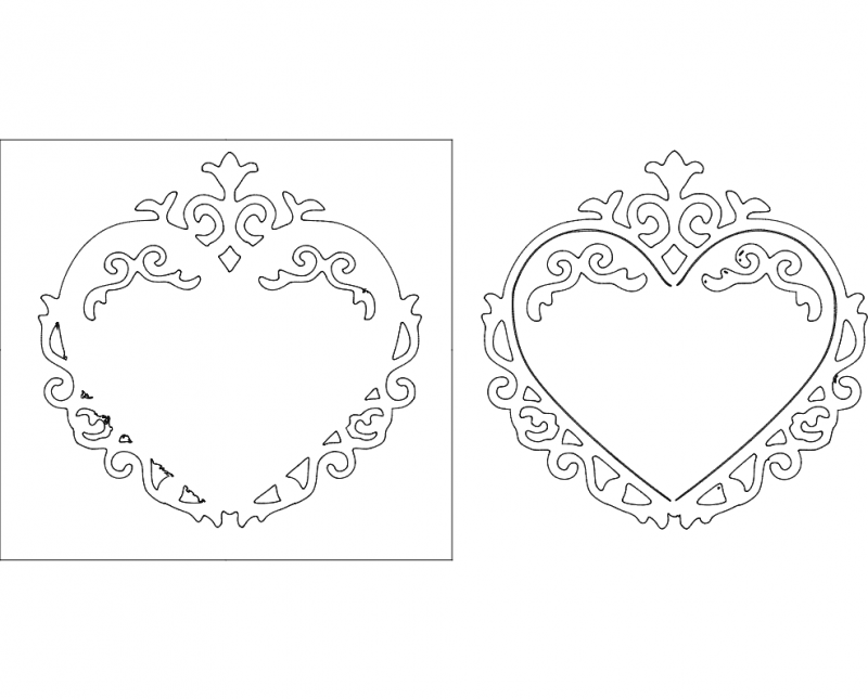 Heart Frame Free Dxf File Free Vectors