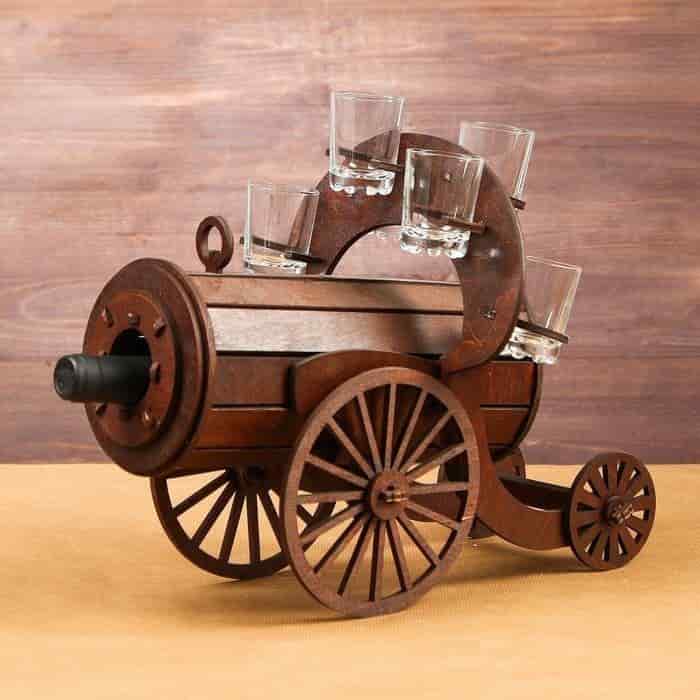 Mini Bar Wooden Cannon Free Vector Free Vectors