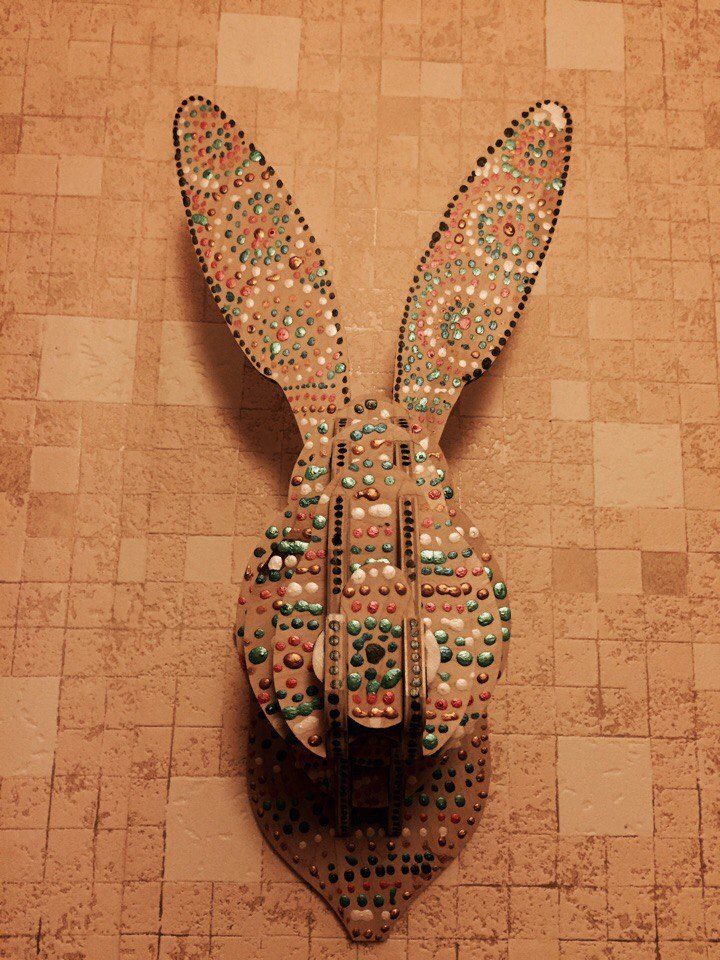 Rabbit Head Wall Decoration DXF File Free Vectors