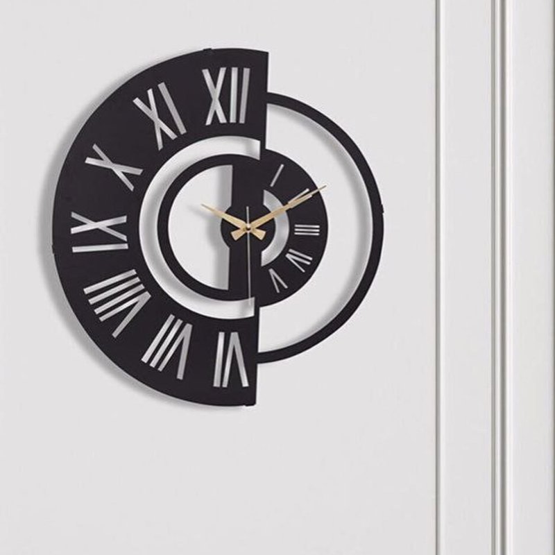 Laser Cut Modern Wall Clock SVG File Free Vectors