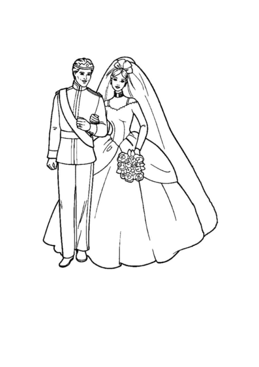 Barbie Doll Couple Kids Coloring Pages PDF Free Vectors