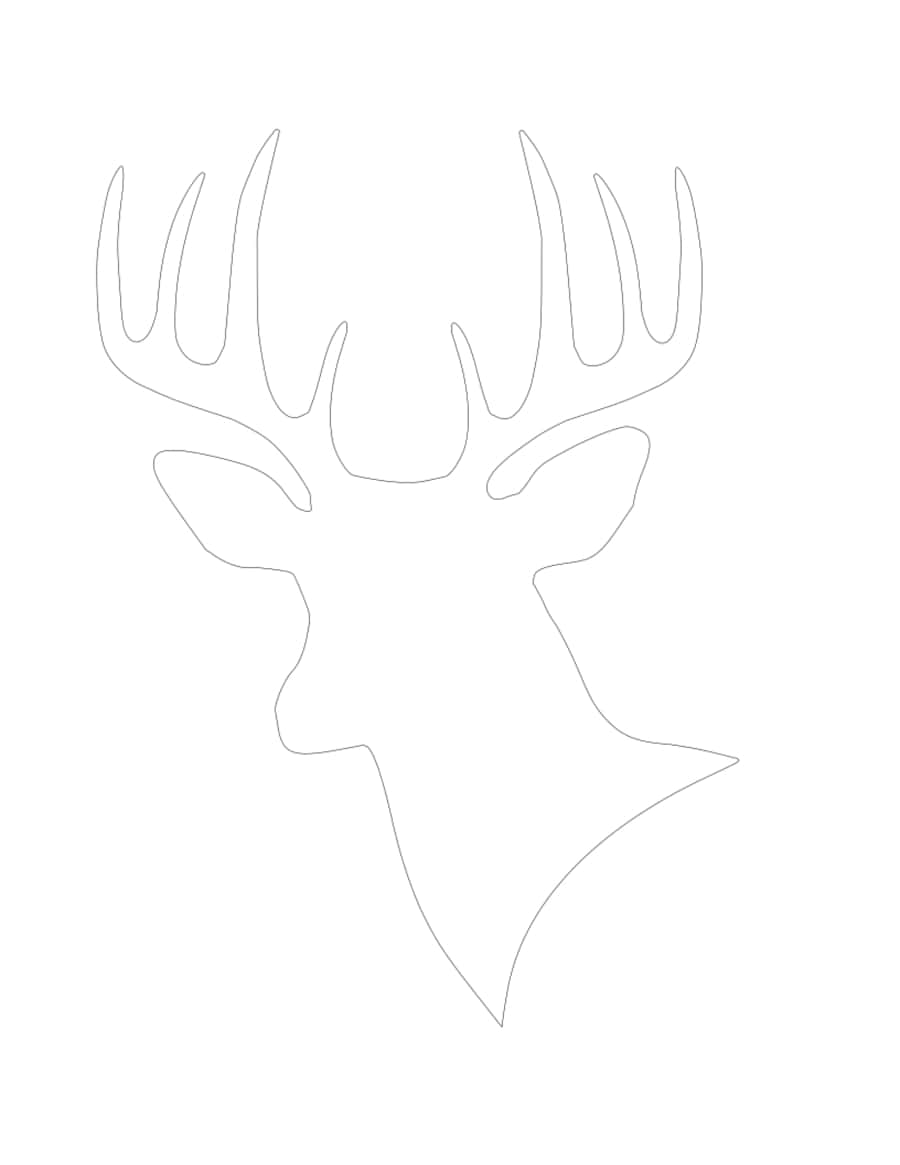 Deer Heads Kids Tracing Shape PDF Free Vectors