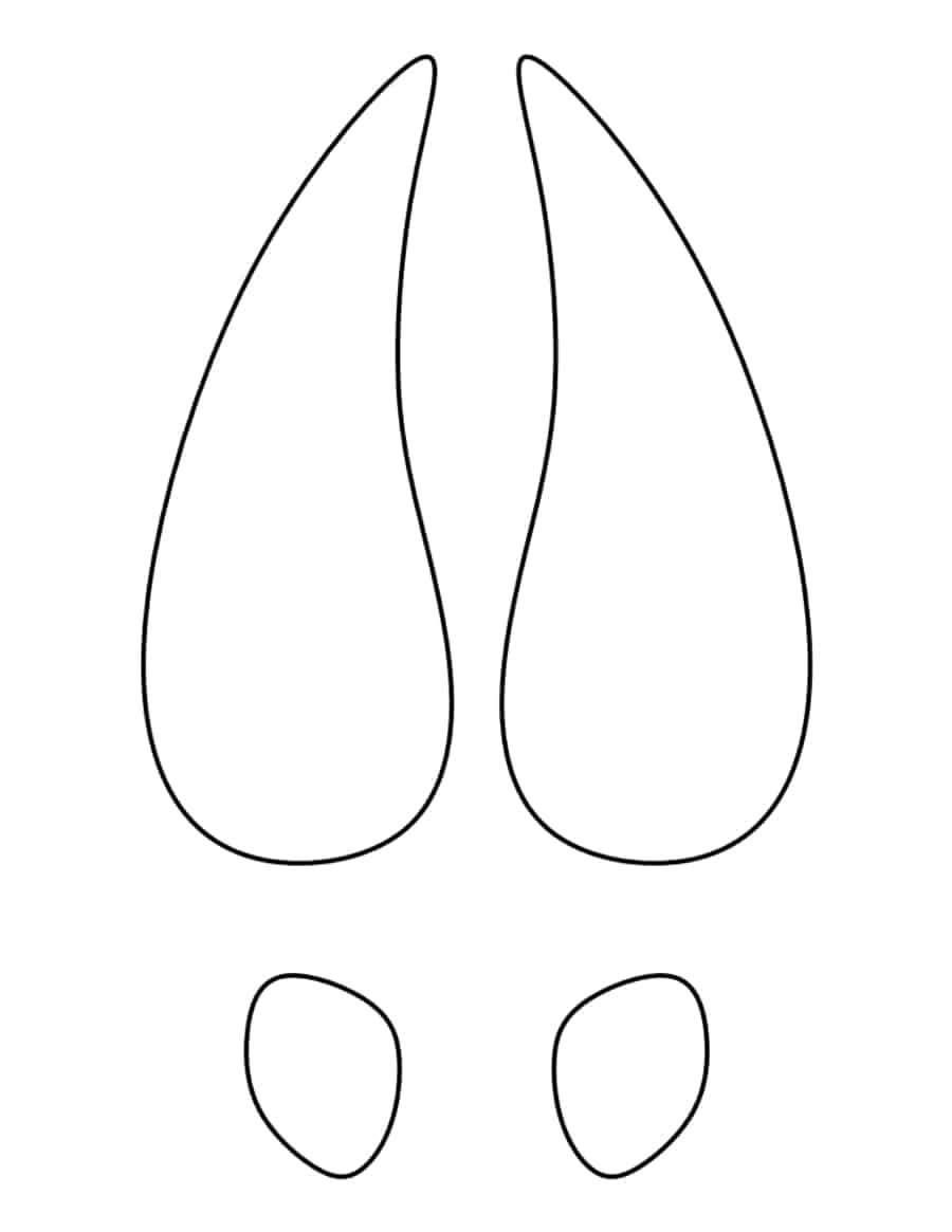Deer Hoof Print Coloring Pages PDF Free Vectors