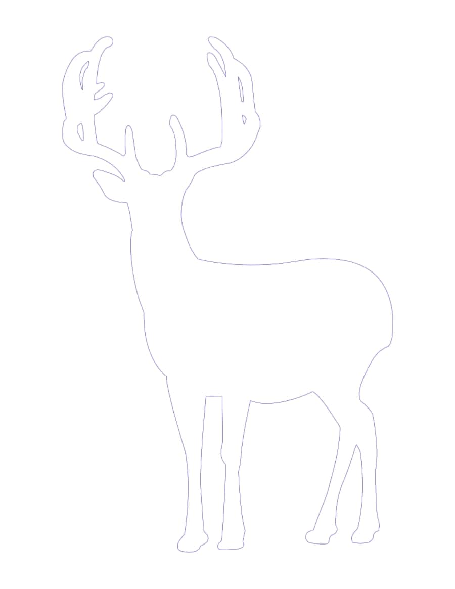 Deer Sketch Kids Coloring Pages PDF Free Vectors