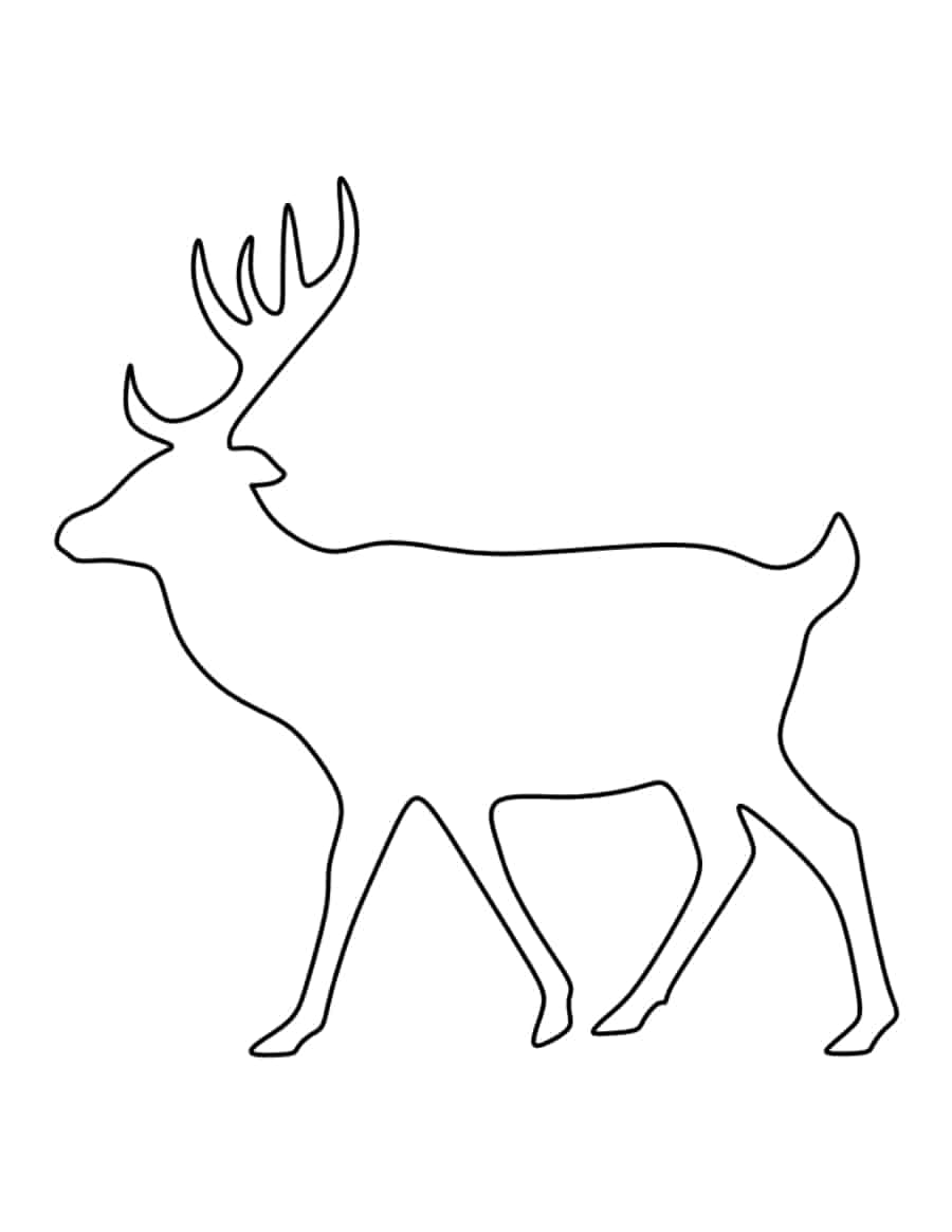 Deer Sticker Kids Tracing Worksheet Free Vectors