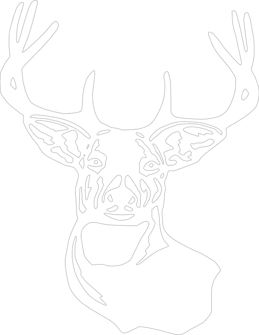 Deer Wall Art Tracing Shape PDF Free Vectors