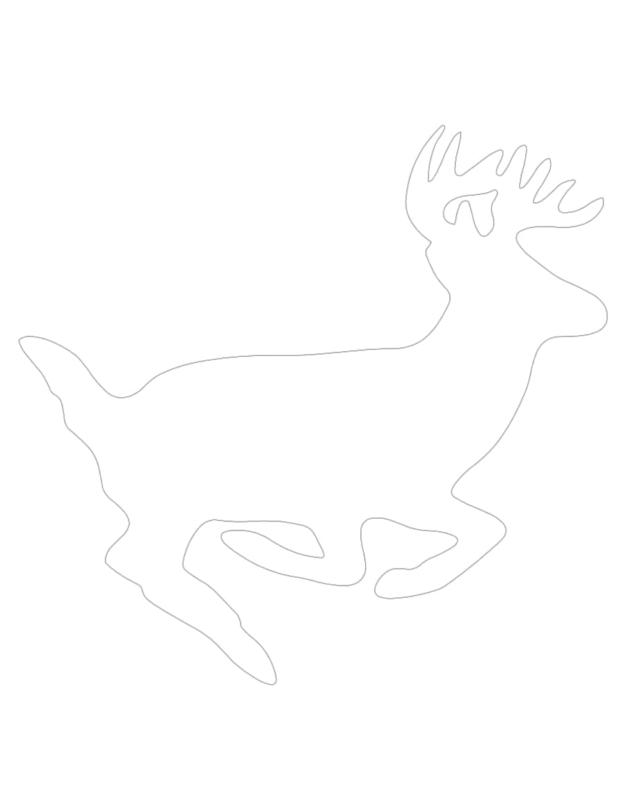Deer Coloring PDF Free Vectors
