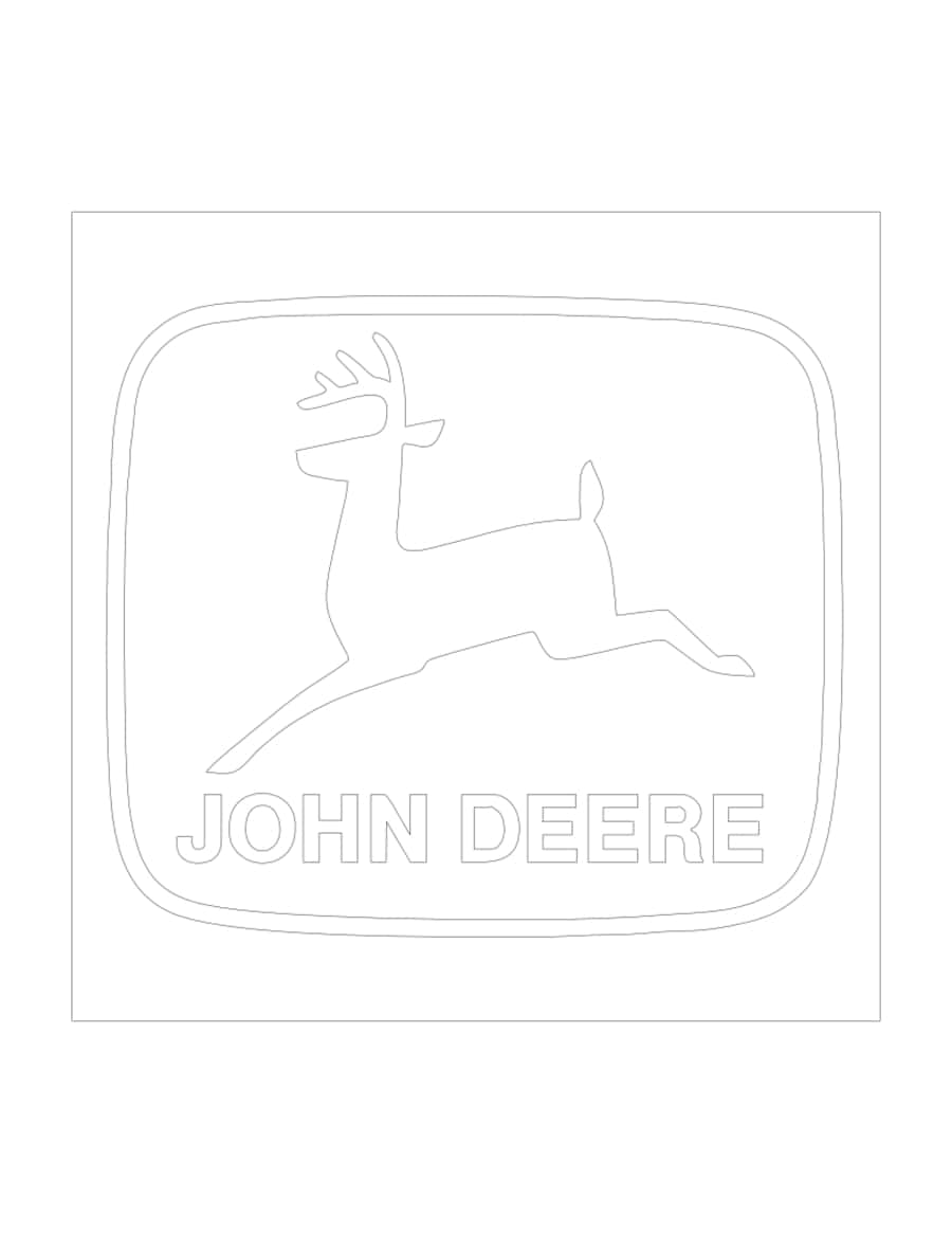 John Deere Logo Kids Coloring Pages PDF Free Vectors