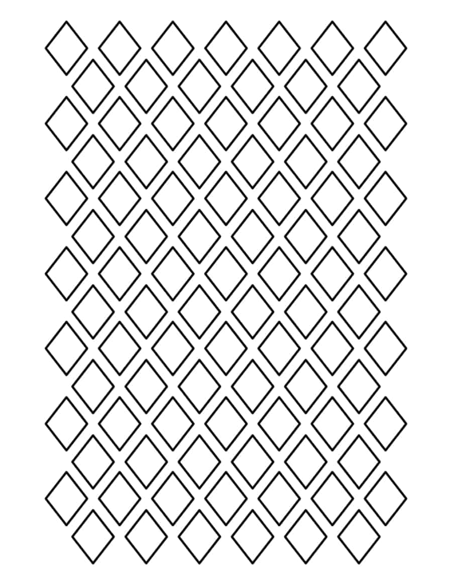 1 Inch Diamond Tracing PDF Free Vectors