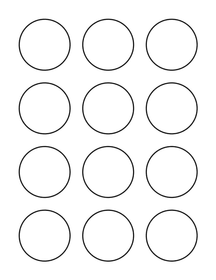 2 Inch Circle Kids Coloring Pages PDF Free Vectors