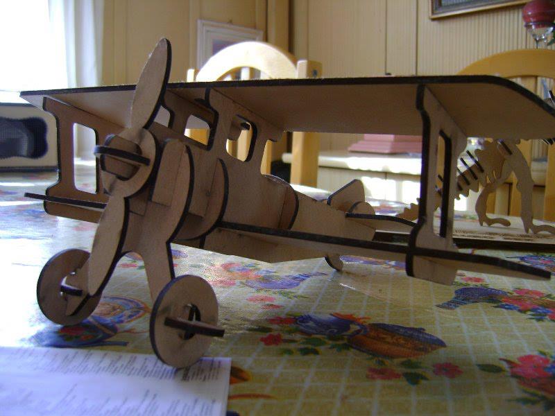 3D Puzzle Model Aircraft DXF File Free Vectors