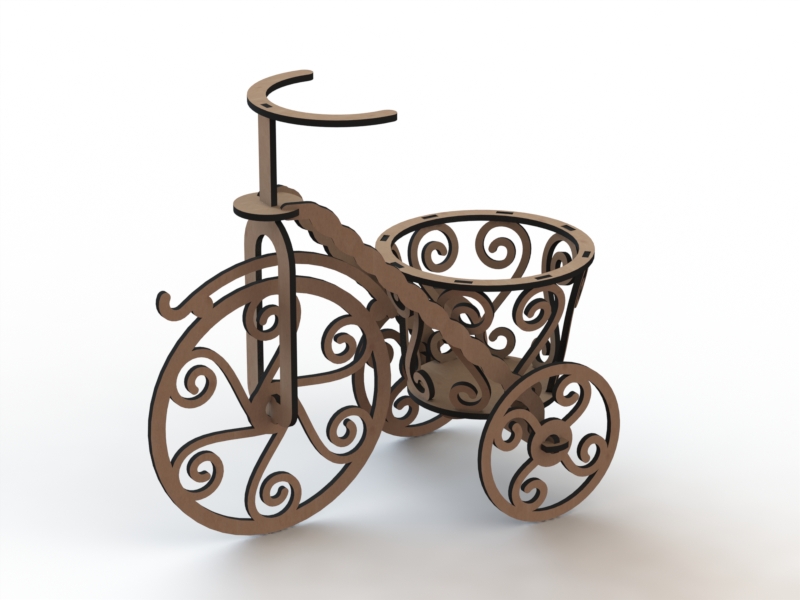 Bicycle Puzzle 3mm DXF File Free Vectors