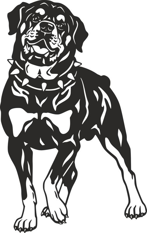 Dog Rottweiler Breed Vector Art Free DXF File Free Vectors