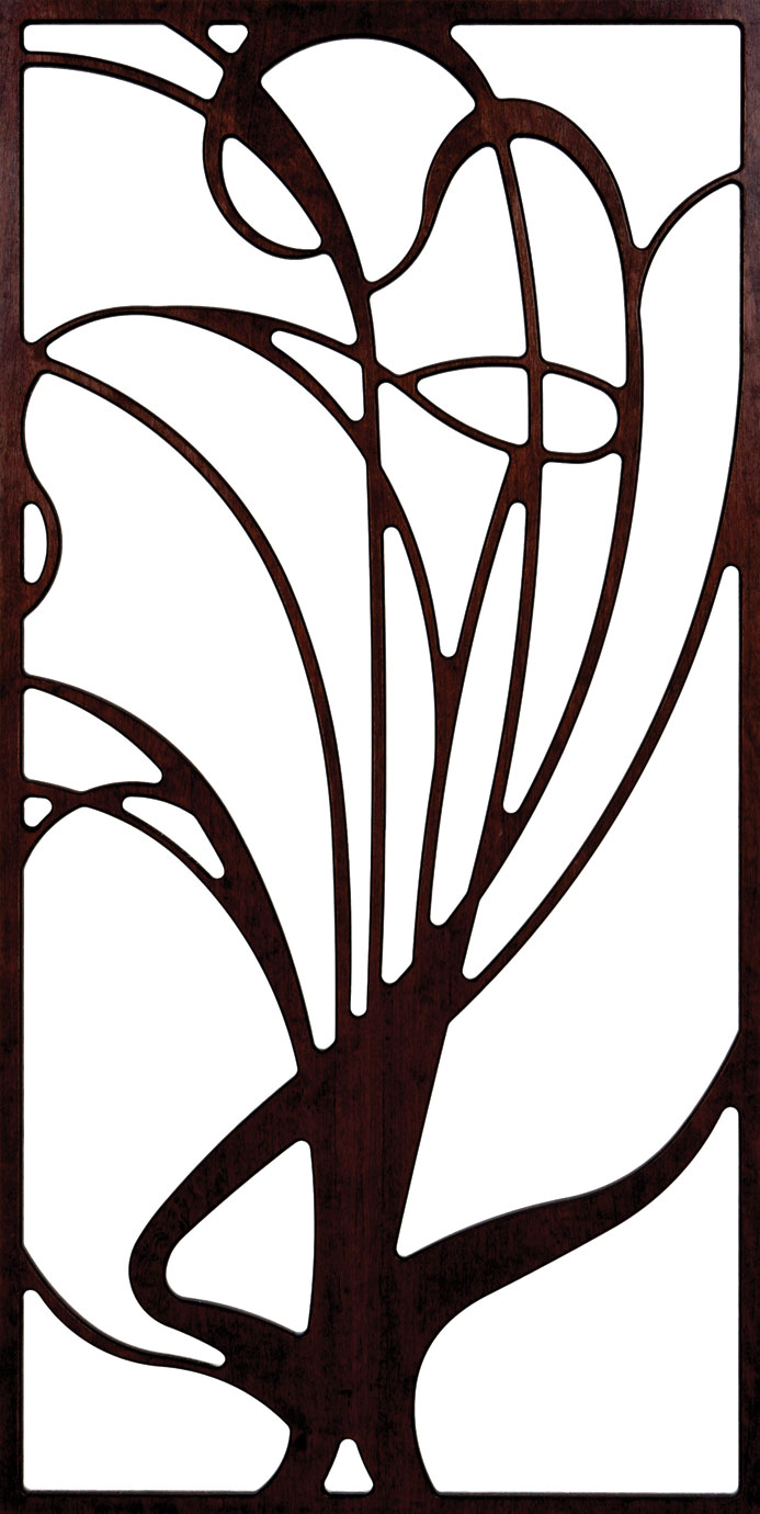 Unframed Grille Tree Pattern 300-V138 Free DXF File Free Vectors