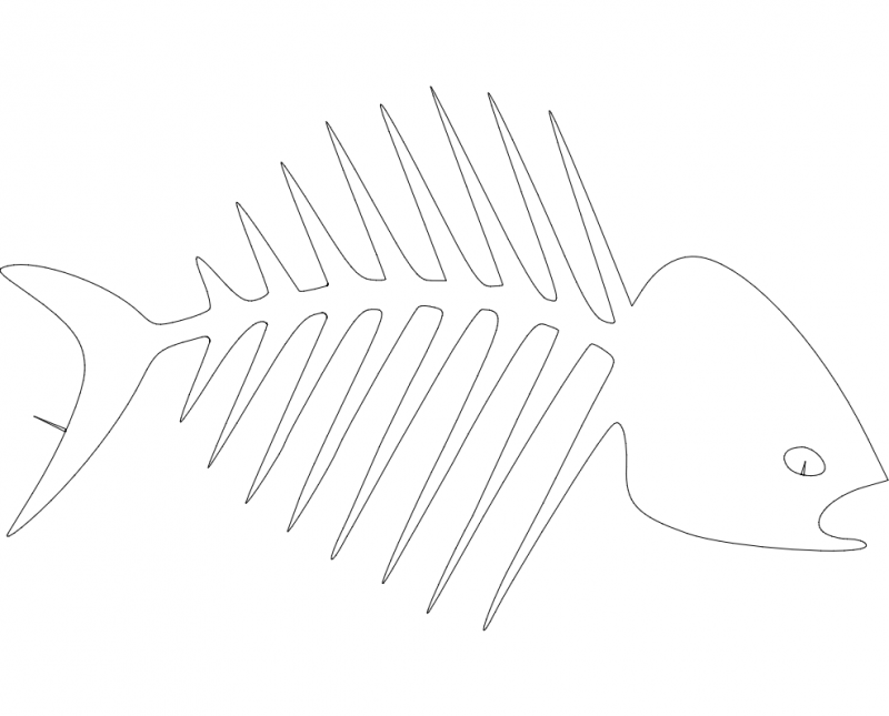 Fish Bones Free DXF File Free Vectors