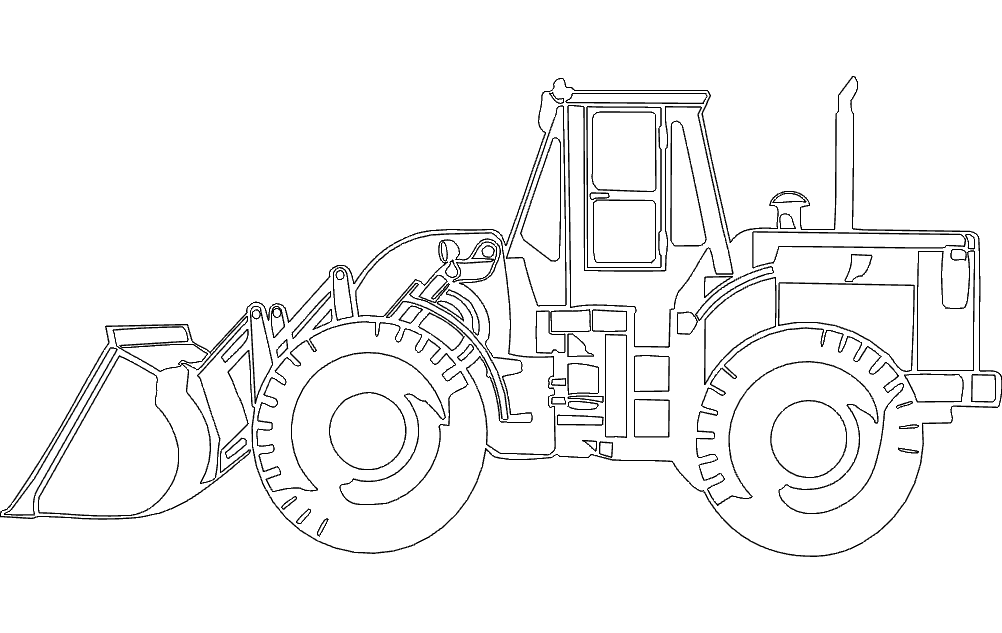 Caterpillar Bulldozer Free DXF File Free Vectors