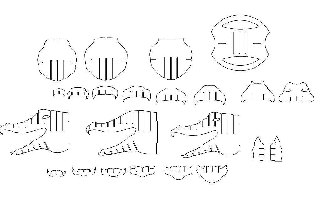 Alligator Free DXF File Free Vectors