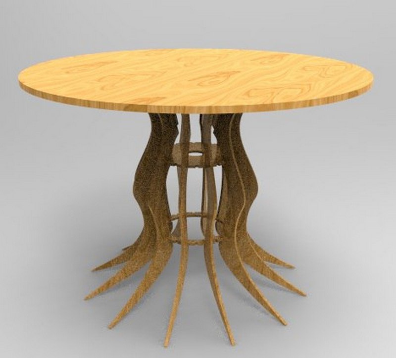Rustic Outdoor Table Free DXF File Free Vectors
