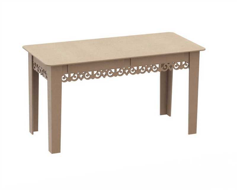 Decorative Wooden Table Free DXF File Free Vectors