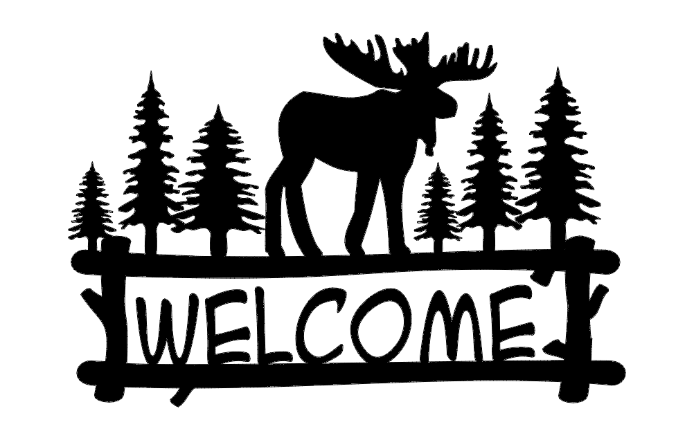 Welcome Moose Free DXF File Free Vectors