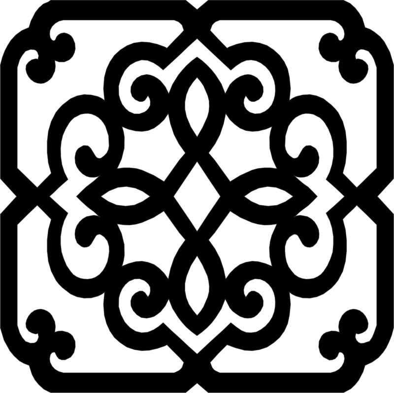 Wrought Iron Frame Pattern Free DXF File Free Vectors