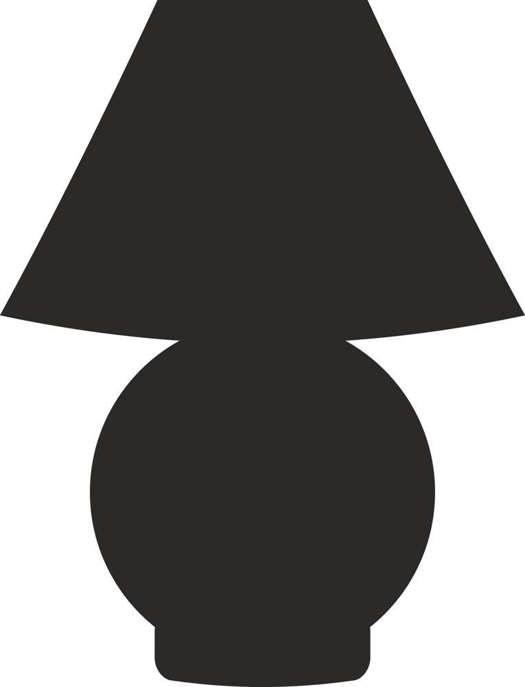 Table Lamp Silhouette Vector Free DXF File Free Vectors