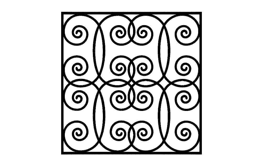 Ironwork Grilles Design Free DXF File Free Vectors