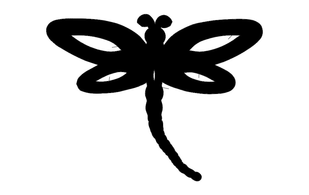 Dragonfly Single  Free DXF File Free Vectors