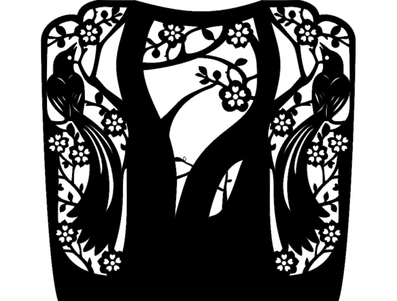 Fireplace Grate Birds for Laser Free DXF File Free Vectors