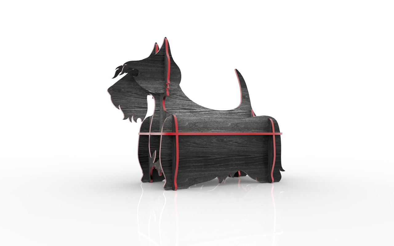 Scottish Terrier Mini Shelf Free DXF File Free Vectors