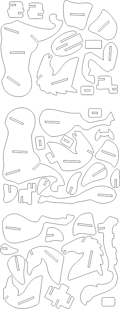 Horse Puzzle Cleaned 2 DXF File Free Vectors