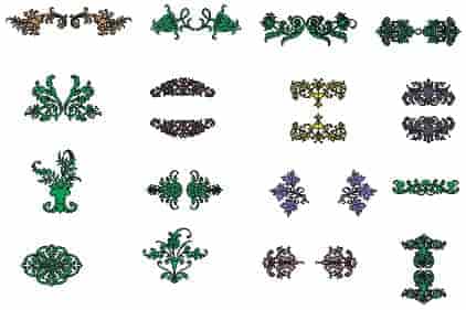 Floral Pattern Set Free Vector Free Vectors