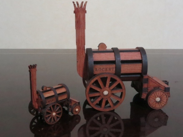 Stephenson’S Rocket 3D Puzzle Free DXF File Free Vectors