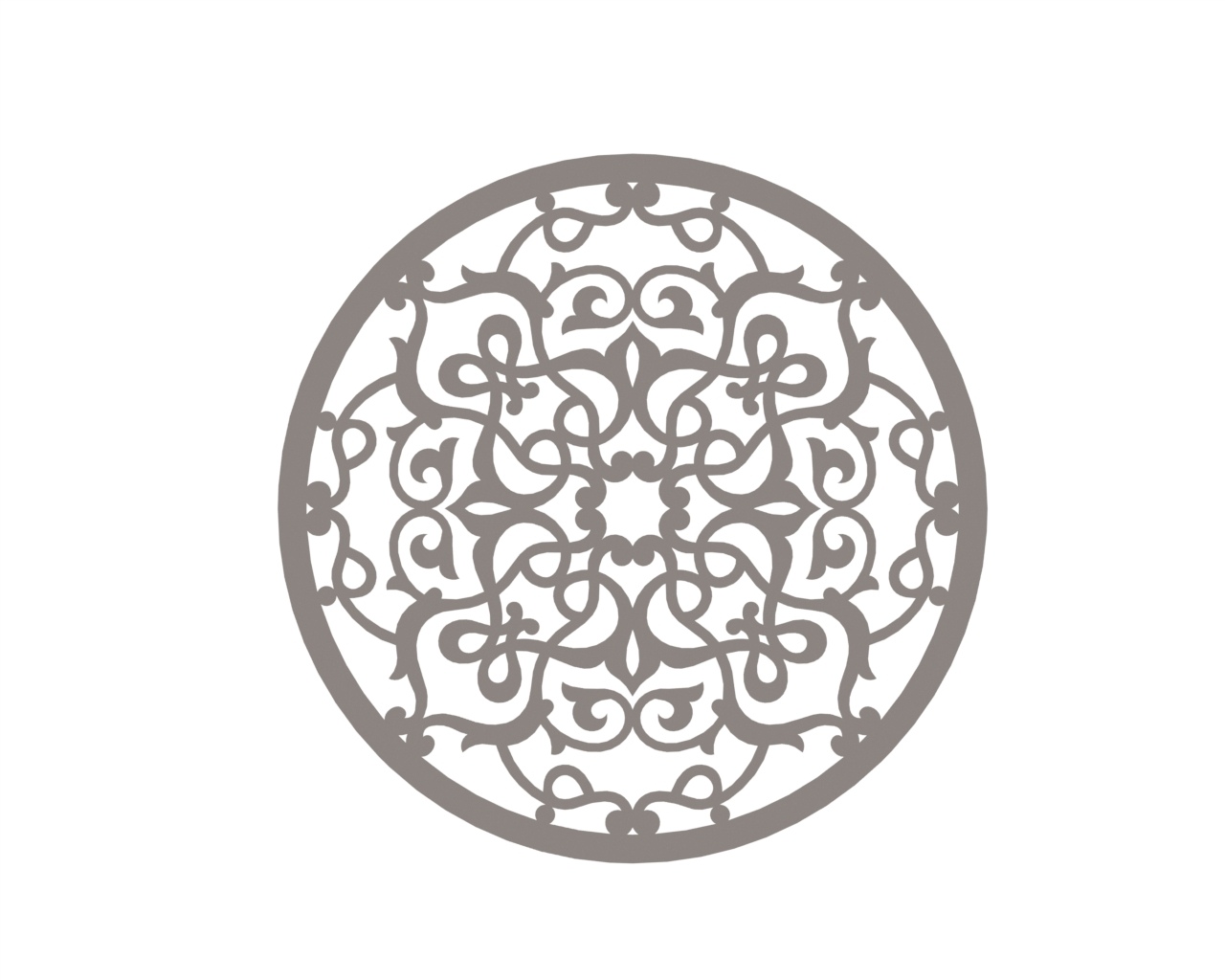 Stylized Vector Mandala Ornament Free DXF File Free Vectors