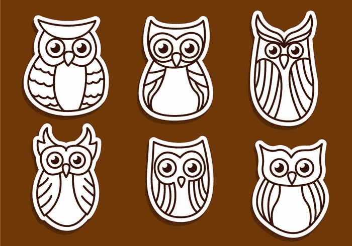 Owl Outline Vectors Free DXF File Free Vectors