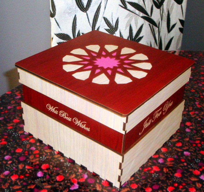 Gift Box Laser Cut Free DXF File Free Vectors