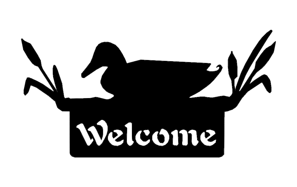 Welcome Sign Duck Free DXF File Free Vectors