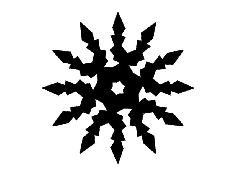 Snowflake Digital Cut Free DXF File Free Vectors