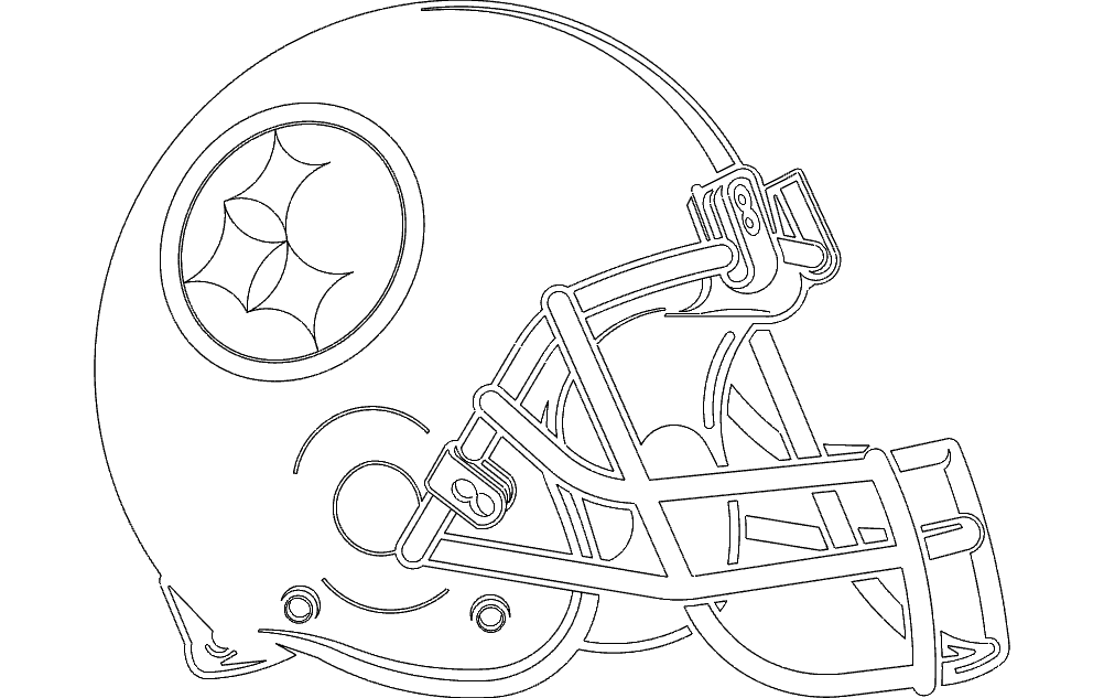 Football Helmet Silhouette Free DXF File Free Vectors