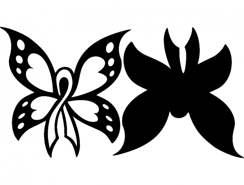 Cancer Butterfly 2Pc 12×12 File Free Dxf File Free Vectors