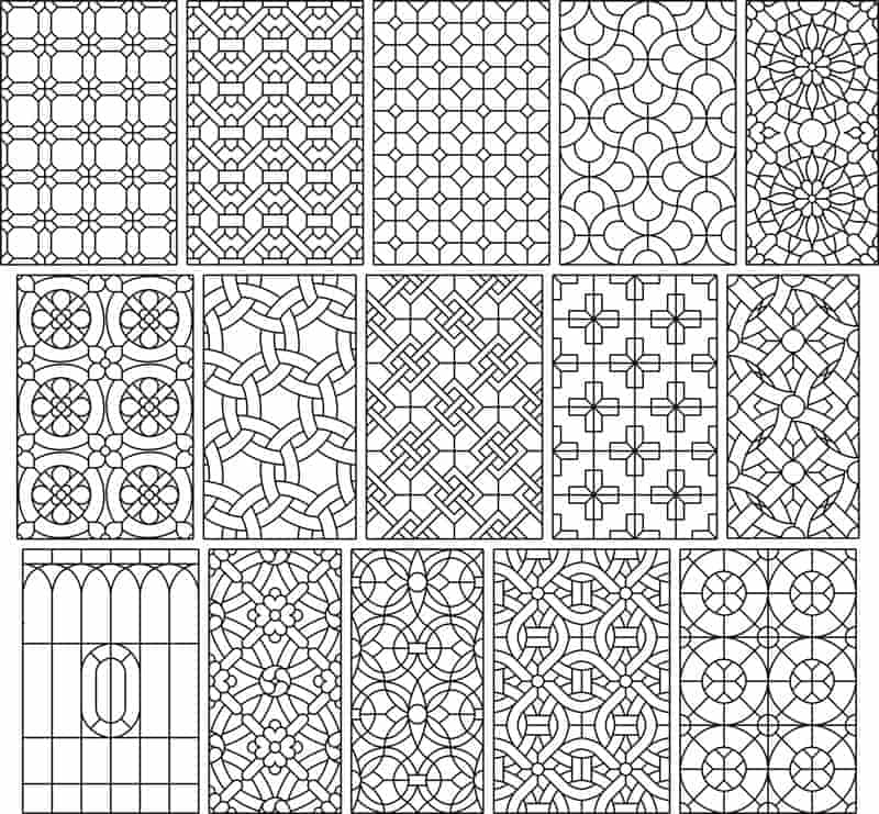 Big Set 15 Seamless Simple Black And White Patterns Free Vector Free Vectors