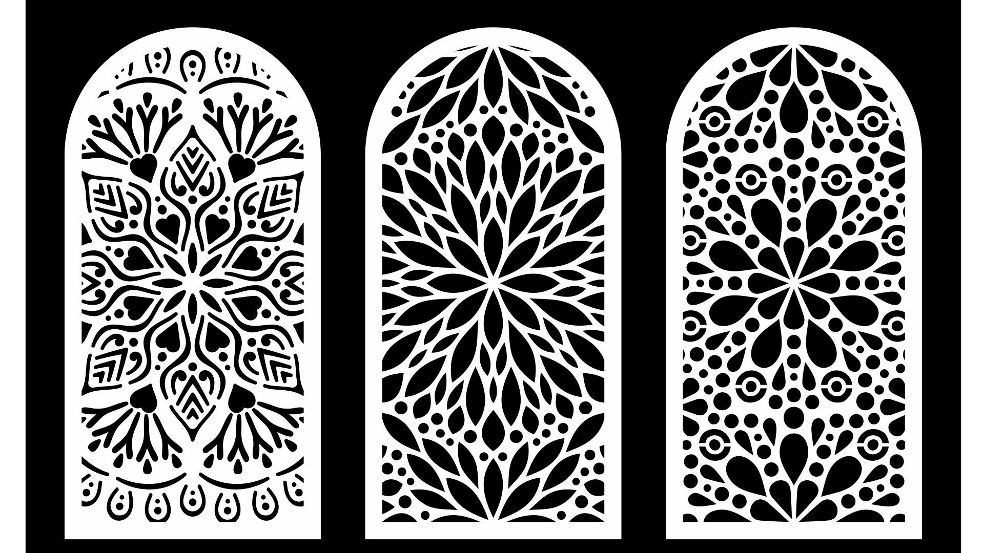 Cool Decorative Screens Panels Laser Cut Free DXF File Free Vectors