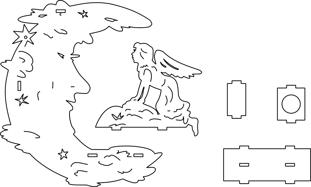 Lampara Luna Free DXF File Free Vectors