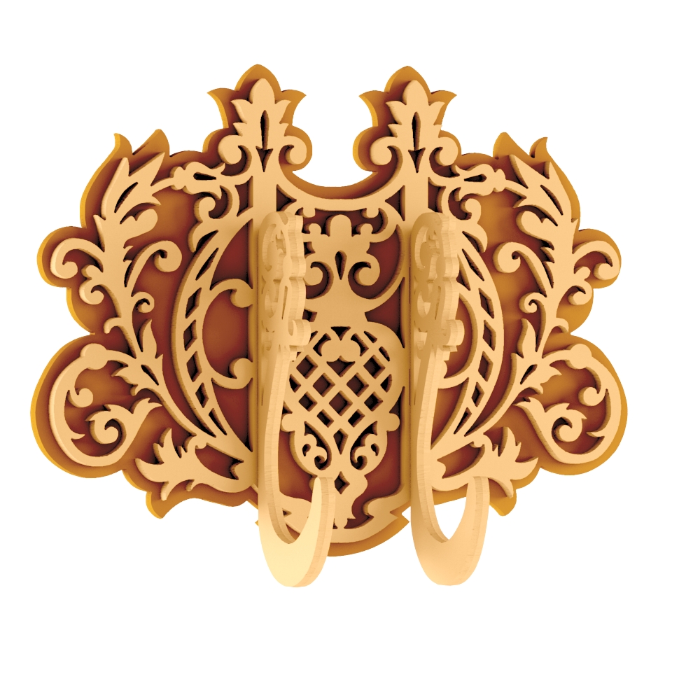 Furniture Decorative Wall Hooks For Coat And Craft Free DXF File Free Vectors