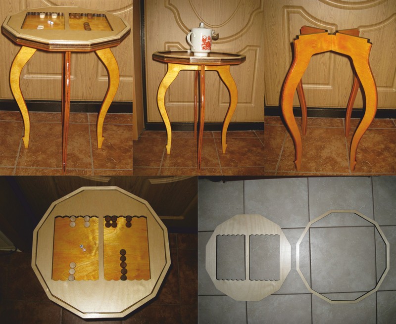 Small Side Table Free DXF File Free Vectors