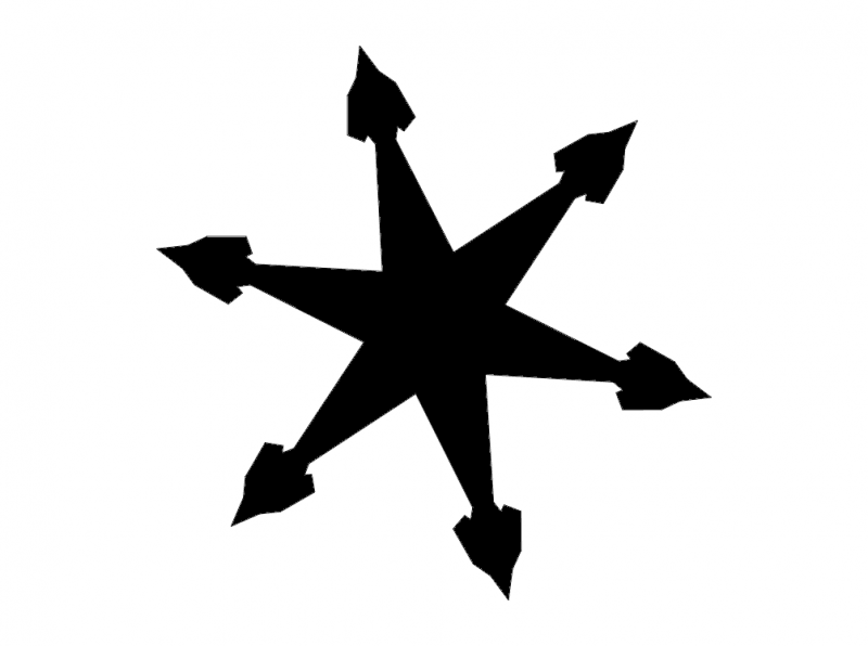 Snowflake Silhouette 2 Free DXF File Free Vectors