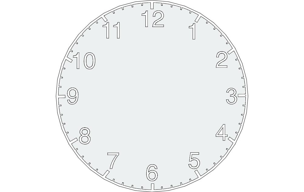 Clock Design Free DXF File Free Vectors