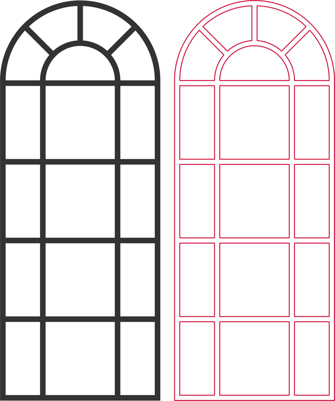 Arched Window Vector Free DXF File Free Vectors