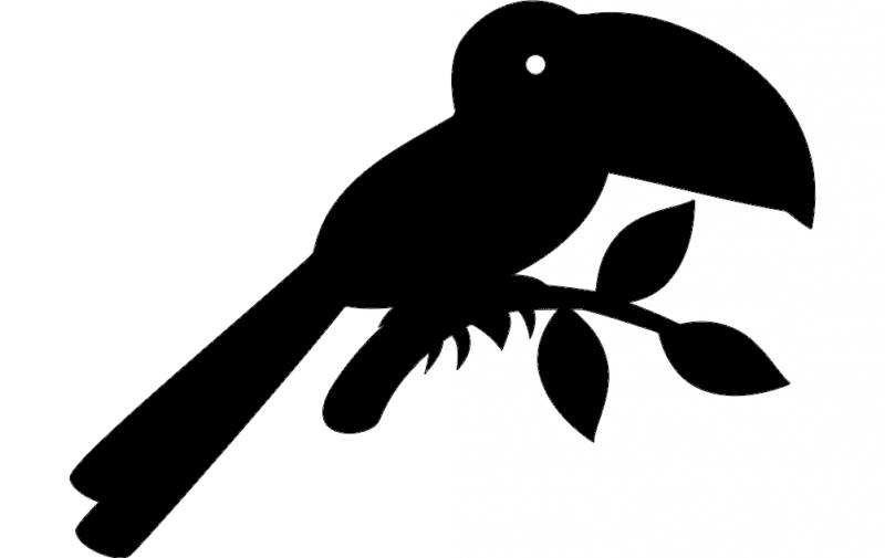 Toucan Silhouette Vector Free DXF File Free Vectors