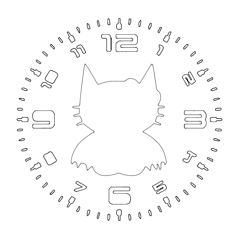 Clock Hello Bat Free DXF File Free Vectors
